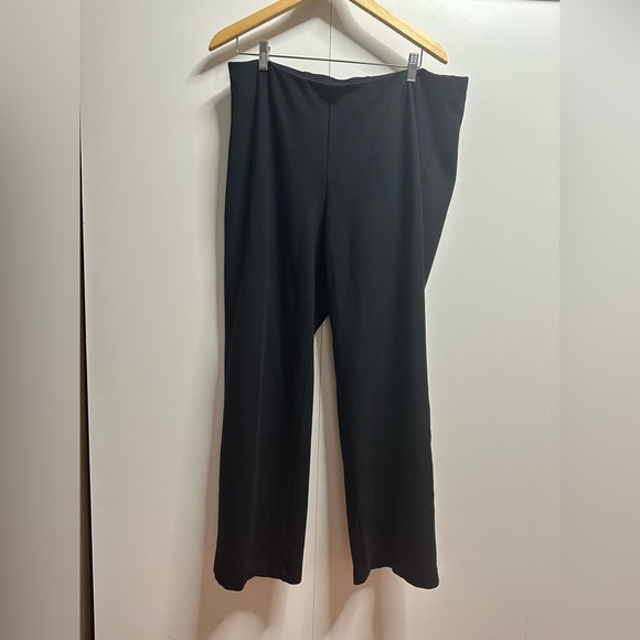 Eileen Fisher Classic Black Wide-Leg Pants - Picture 2 of 6